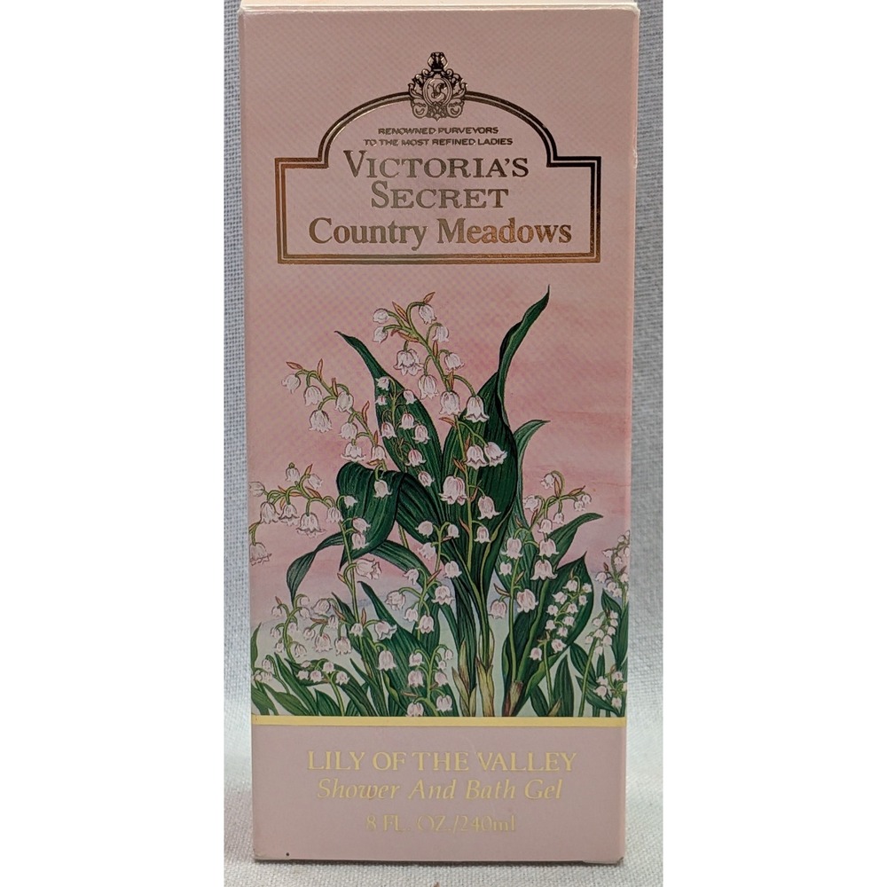 Victoria's Secret Shower Gel Women 8oz Pink Excellent Lily of the Valley Vintage